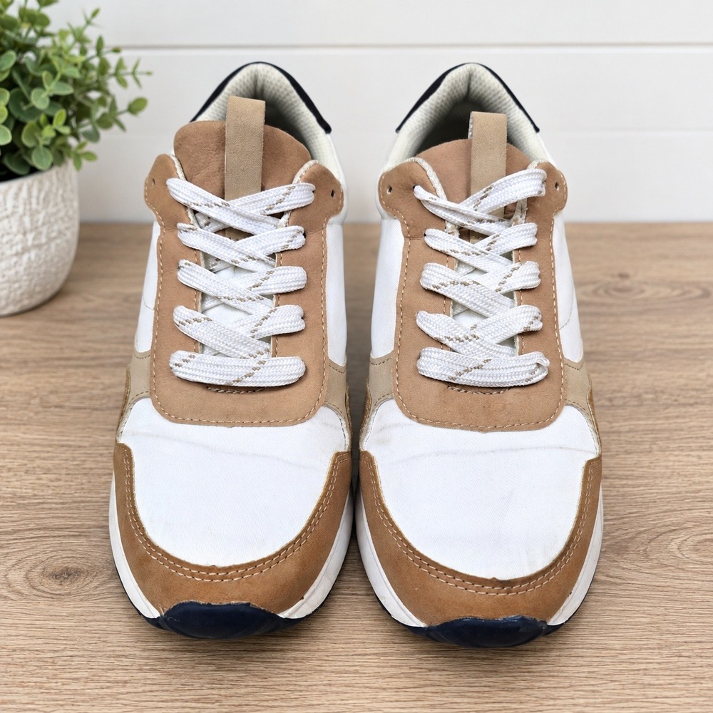 Serra Ladies White Tan Lace Up Lifestyle Sneakers Size 7